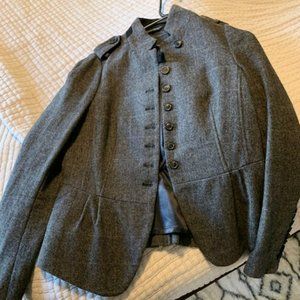 Zara Gray Blazer with Button Detail